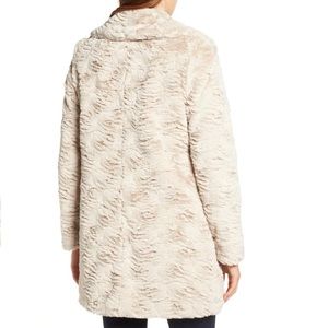 Textured Faux Fur Coat